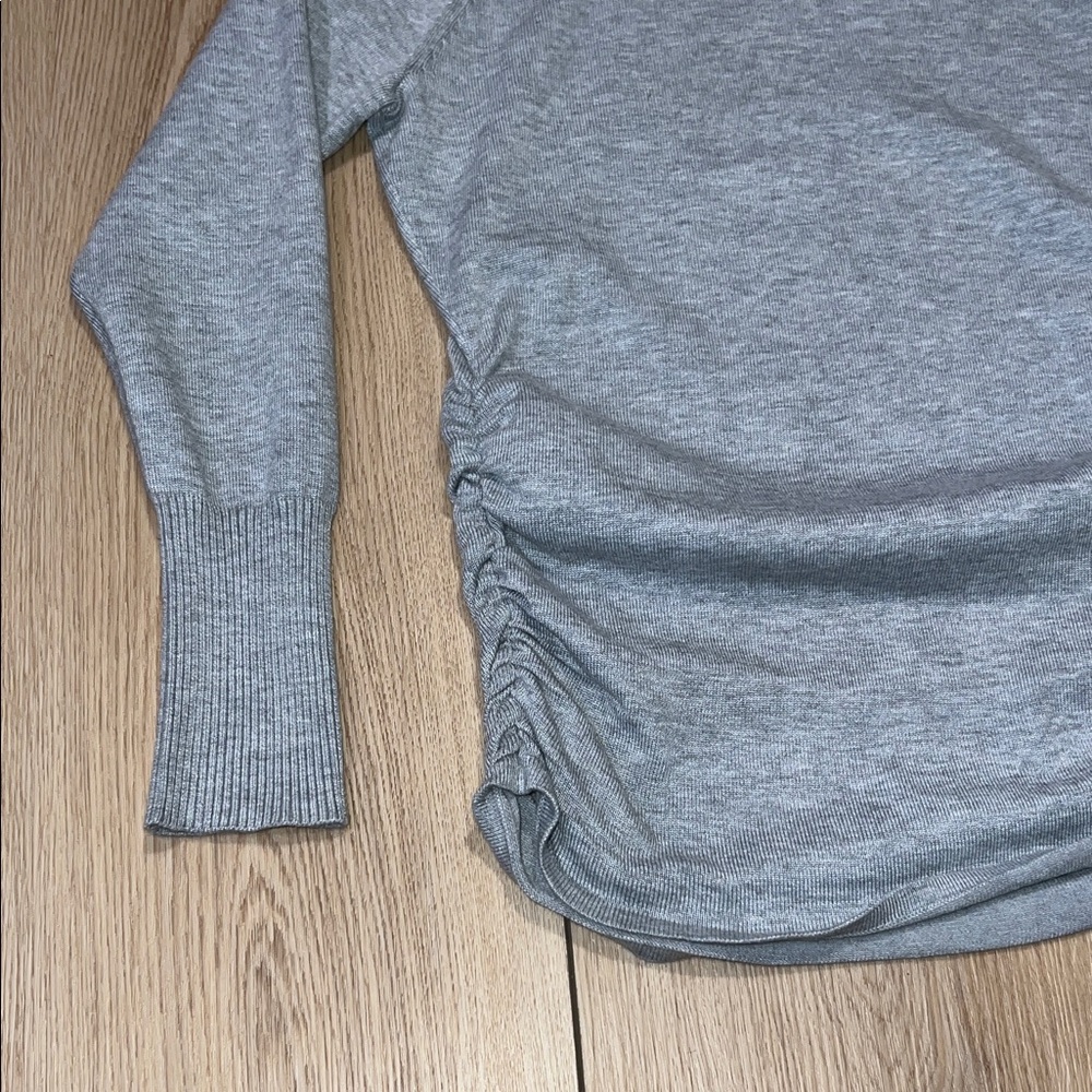 Heart-N-Crush Gray Cold Shoulder Turtleneck Sweater - Picture 5 of 9